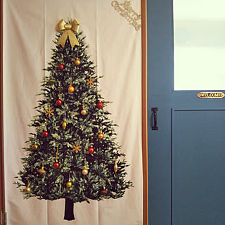 壁/天井/クリスマスツリー/クリスマス/タペストリー/引き戸...などのインテリア実例 - 2018-12-05 11:37:31