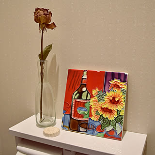 アンティーク風/一人暮らし/花瓶/ドライフラワー/花器...などのインテリア実例 - 2020-02-01 21:16:21