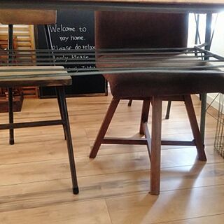 古木とアイアンのテーブル/回転するダイニングチェア/鉄脚の椅子/黒板のインテリア実例 - 2013-06-28 19:45:27