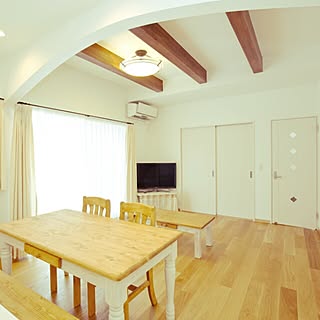 リビング/梁/リメイク/ナチュラル家具/ナチュラル...などのインテリア実例 - 2014-12-10 22:49:48