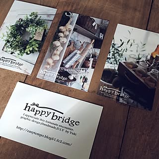 ネームカード/名刺/オリジナルカード/自作デザイン/happy bridge...などのインテリア実例 - 2014-10-14 02:05:01