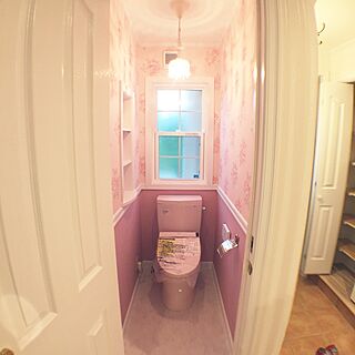 トイレ ピンクのおしゃれなインテリアコーディネート レイアウトの実例 Roomclip ルームクリップ