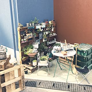 玄関/入り口/パレットガーデニングDIY/パレットはただ♪/ブライワックス ジャコビアン/!!!!!アホ仲間!!!!!...などのインテリア実例 - 2017-05-21 08:54:56