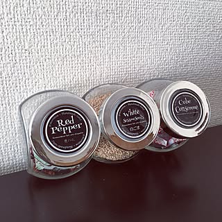 キッチン/調味料ラベル/整理収納アドバイザー/モノトーンラベル/モノトーン...などのインテリア実例 - 2017-02-08 08:42:15