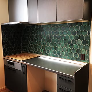 キッチン 六角タイルのインテリア実例 Roomclip ルームクリップ