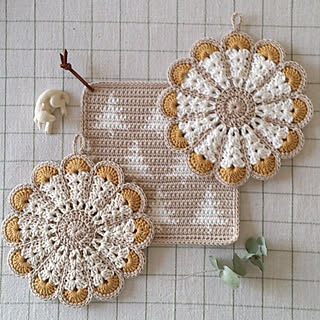 ベッド周り/ハンドメイド/17.11.24/かぎ編み/プロフィールからminneへ飛べます♪...などのインテリア実例 - 2017-11-24 16:07:44