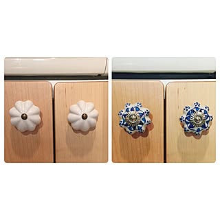 キッチン/陶器の取っ手/100均雑貨/キャンドゥ/いいね、フォロー本当に感謝デス☺︎...などのインテリア実例 - 2016-09-22 23:02:06