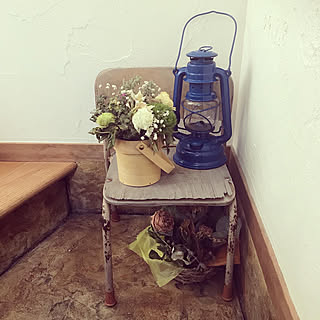 アンティーク/ドライフラワー/漆喰壁/ランタン/玄関/入り口のインテリア実例 - 2020-02-24 16:41:21