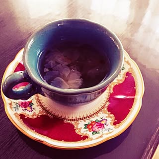 ティータイム☕️/ティーカップ/アンティーク/ヨーロピアン調/薔薇のインテリア実例 - 2015-04-20 23:17:40