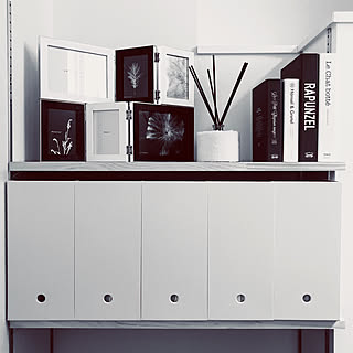 本棚 収納/mon・o・tone/モノトーン/階段踊り場の棚/ポリプロピレン ファイルボックス...などのインテリア実例 - 2020-01-22 11:06:50