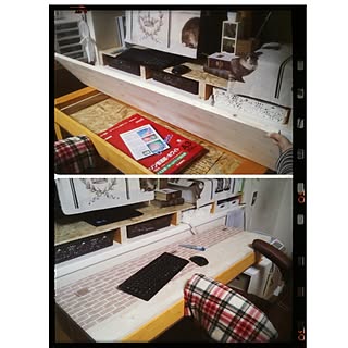 机/いいね!押し逃げばかりでごめんなさい。/いいね、フォロー本当に感謝です♡/見せる収納に憧れる/ダイソーエアプランツ...などのインテリア実例 - 2017-03-16 23:07:57