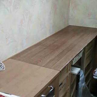 キッチン/セリア/木目調インテリアシート/Amazonの底板段ボール(笑)のインテリア実例 - 2015-01-14 16:52:40