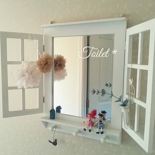 バス/トイレ/セリア/鏡のインテリア実例 - 2015-05-01 21:01:54