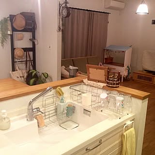 キッチン/フェイク仲間☆/シンク周り/必死でお掃除中/無印良品/りんごジュース瓶愛好会☆...などのインテリア実例 - 2014-08-30 23:40:29