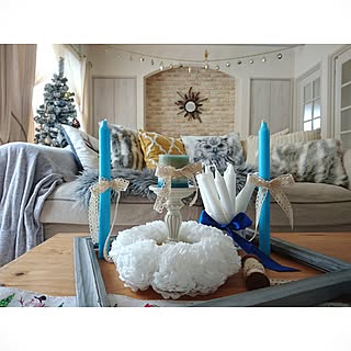 机/キャンドル/クリスマス/流木のサンバーストミラーDIY/ニトリクッションカバー...などのインテリア実例 - 2016-12-18 08:41:06