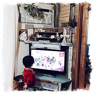 リビング/テレビ周り/石壁/DIY/インテリア迷走中…...などのインテリア実例 - 2018-02-27 22:13:17