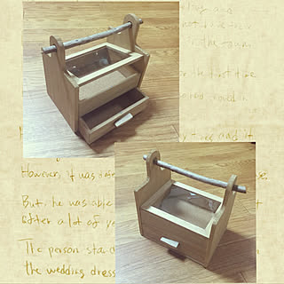部屋全体/おかもち風/水性ニスメープル/流木の取っ手/コレクションボックス リメイク...などのインテリア実例 - 2017-08-17 15:46:26