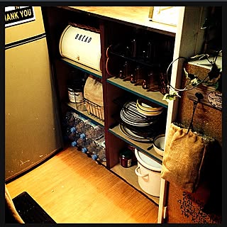 キッチン/収納/カラーボックス/キッチンカウンターの下のインテリア実例 - 2014-09-02 20:35:52