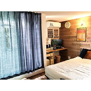 カーテン カリフォルニアスタイルのおしゃれなインテリア 部屋 家具の実例 Roomclip ルームクリップ