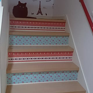 壁/天井/リメイクシート/階段/インテリアシート/chocoholic...などのインテリア実例 - 2015-03-14 01:27:00