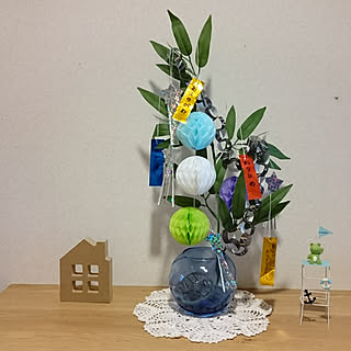 セリア 七夕飾りのおしゃれなアレンジ 飾り方のインテリア実例 Roomclip ルームクリップ