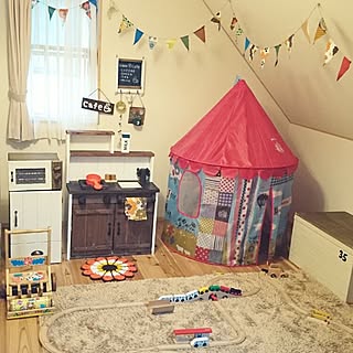 部屋全体/バストイレではないです…/おもちゃ箱DIY/おままごとキッチンDIY /子供部屋...などのインテリア実例 - 2015-01-08 14:52:03