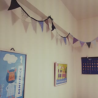 フラッグガーランド てづか あけみさんのおしゃれなアレンジ 飾り方のインテリア実例 Roomclip ルームクリップ