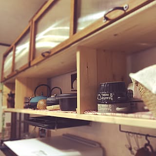 キッチン/南部鉄器/キッチン棚DIY/パタパタ扉DIY/スープマグ...などのインテリア実例 - 2017-03-09 17:10:57