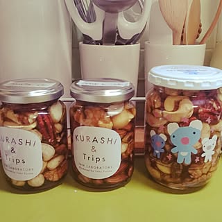 キッチン/ナッツの蜂蜜漬け/キューピーマヨネーズ/北欧暮らしの道具店のインテリア実例 - 2016-06-28 17:34:34