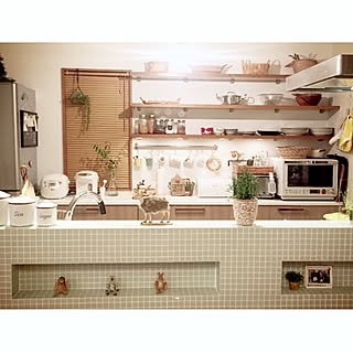 キッチン/すみだ珈琲/THE COFFEE HOUSE/藁の鍋敷き/モザイクタイル...などのインテリア実例 - 2015-11-04 18:07:33
