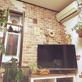 机/テレビボードリメイク/セリア/いいね！ありがとうございます♪/NO GREEN NO LIFE...などのインテリア実例 - 2017-07-13 21:32:28