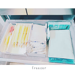 キッチン/冷凍庫収納/冷凍庫の中整理/冷凍庫/ホワイト...などのインテリア実例 - 2017-08-21 01:09:10