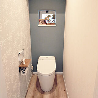 サンゲツ壁紙 Totoトイレのおしゃれなアレンジ 飾り方のインテリア実例 Roomclip ルームクリップ