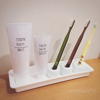 バス/トイレ/歯磨き粉カバー/無印良品/歯ブラシスタンド/洗面台...などのインテリア実例 - 2017-02-21 09:33:25