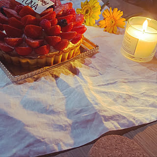バースデーケーキ/独り言♡/リネン/キッチンクロス/アロマキャンドル...などのインテリア実例 - 2020-06-12 00:13:44