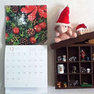 壁/天井/クリスマス/ゾウさんが見たい♡/カレンダーのインテリア実例 - 2013-12-05 11:39:53