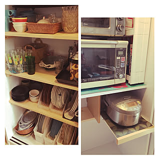 DIY/クローゼットを食器棚に/引き出せる棚/棚制作中/オールドハワイアン...などのインテリア実例 - 2019-08-28 14:06:15