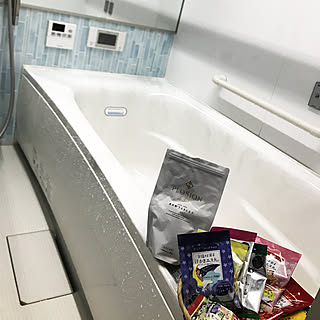 みずいろの壁/汗かきエステ/plosion/入浴剤はその日の気分で♪/美泡湯/Panasonic お風呂...などのインテリア実例 - 2019-02-26 10:53:34