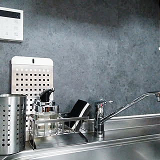 キッチン/スポンジ置き場/コメントお気遣いなく♡/モノトーン/ステンレス...などのインテリア実例 - 2019-12-27 15:04:32