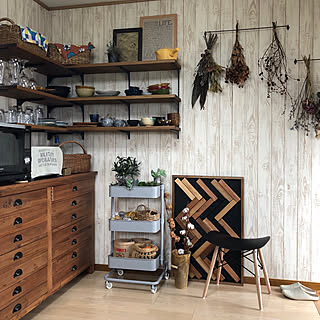 キッチン 片付けながらdiyのインテリア 手作りの実例 Roomclip ルームクリップ