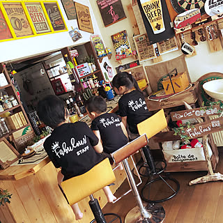 棚/流木ディスプレイ/ステンシルTシャツ/RCの出会いに感謝♡/いいね♪本当に感謝です♥...などのインテリア実例 - 2018-07-17 11:22:46