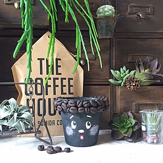 机/すみだCOFFEE/フェイクグリーン/ペイント/mamimamipockyちゃん♬...などのインテリア実例 - 2017-05-21 10:34:55