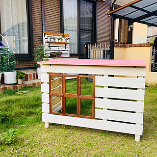 玄関/入り口/室外機カバー/DIY/1 × 4材のインテリア実例 - 2018-07-18 09:15:31