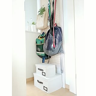 玄関/入り口/山善おうちすっきりボックスモニター応募/踊り場スペース/リビング入り口/こどもと暮らす。...などのインテリア実例 - 2017-02-27 09:43:15