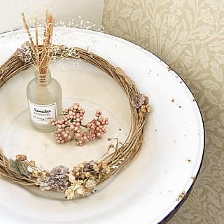 布花のリースのインテリア実例 Roomclip ルームクリップ