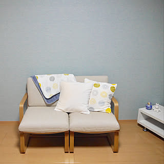 ブランケット/クッションカバー/ユザワヤ/無印良品/ナチュラル...などのインテリア実例 - 2019-11-09 18:37:39