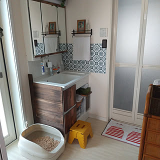 脱衣所 猫トイレのインテリア実例 Roomclip ルームクリップ