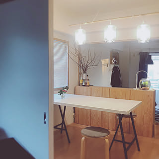 作業台/ダイニングテーブル/キャビネット/ペンダントライト/IKEA...などのインテリア実例 - 2020-02-13 18:11:15