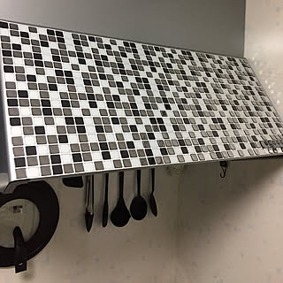 壁/天井/レンジフード/2017.9.20/タイルシート/ig→同じ...などのインテリア実例 - 2017-09-20 23:00:54