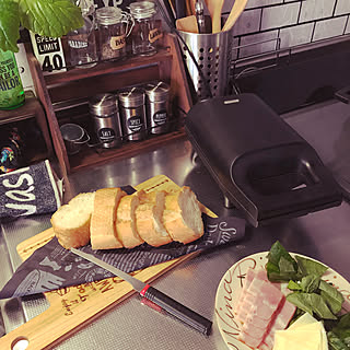 キッチン/食卓に山善/山善ホットサンドメーカー/男前もナチュラルも好き/なかなか訪問できなくてごめんなさい...などのインテリア実例 - 2018-12-07 11:42:11